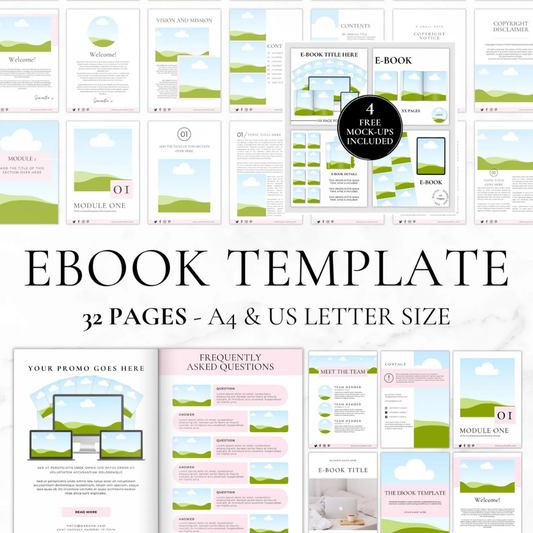 Editable Ebook Template, Small Business Canva Ebook Template